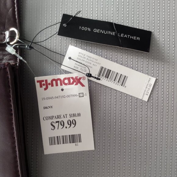 DKNY Burgundy Leather and Haircalf Clutch - NWT - Picture 10 of 11